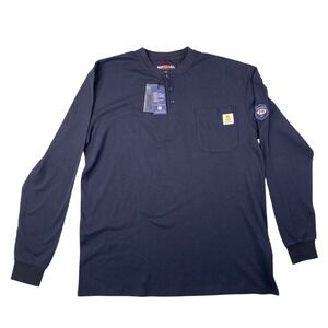 Bocomal Flame Resistant FR CAT2 Workwear Long Sleeve Pocket Shirt Mens XL